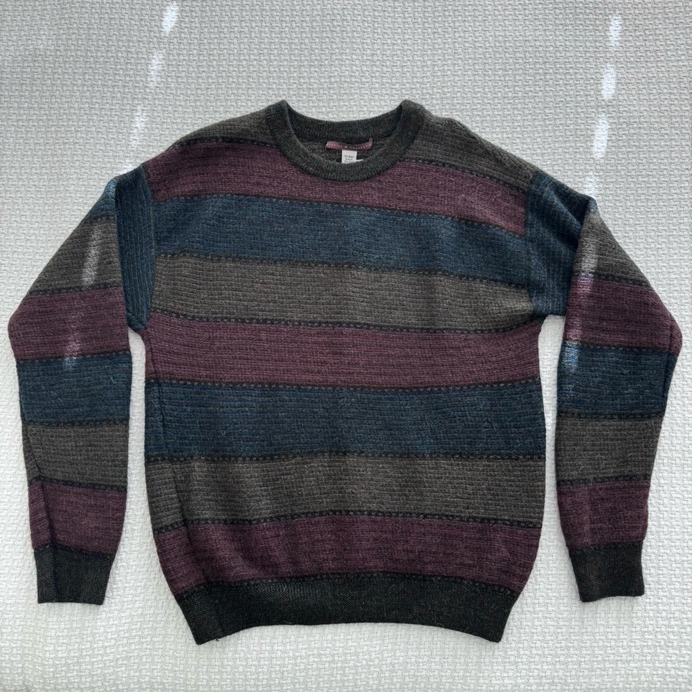 Peruvian Connection Chunky Stripe Sweater Womens L, Ugly Grandpa Sweater